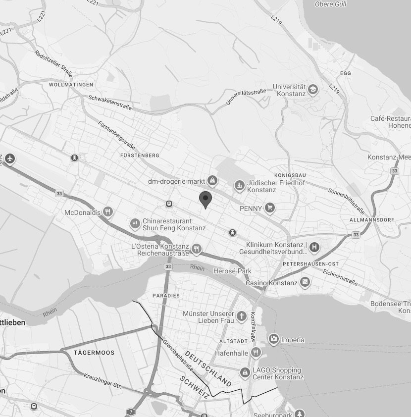 Karte mit dem Standort Bücklestraße 3, 78467 Konstanz